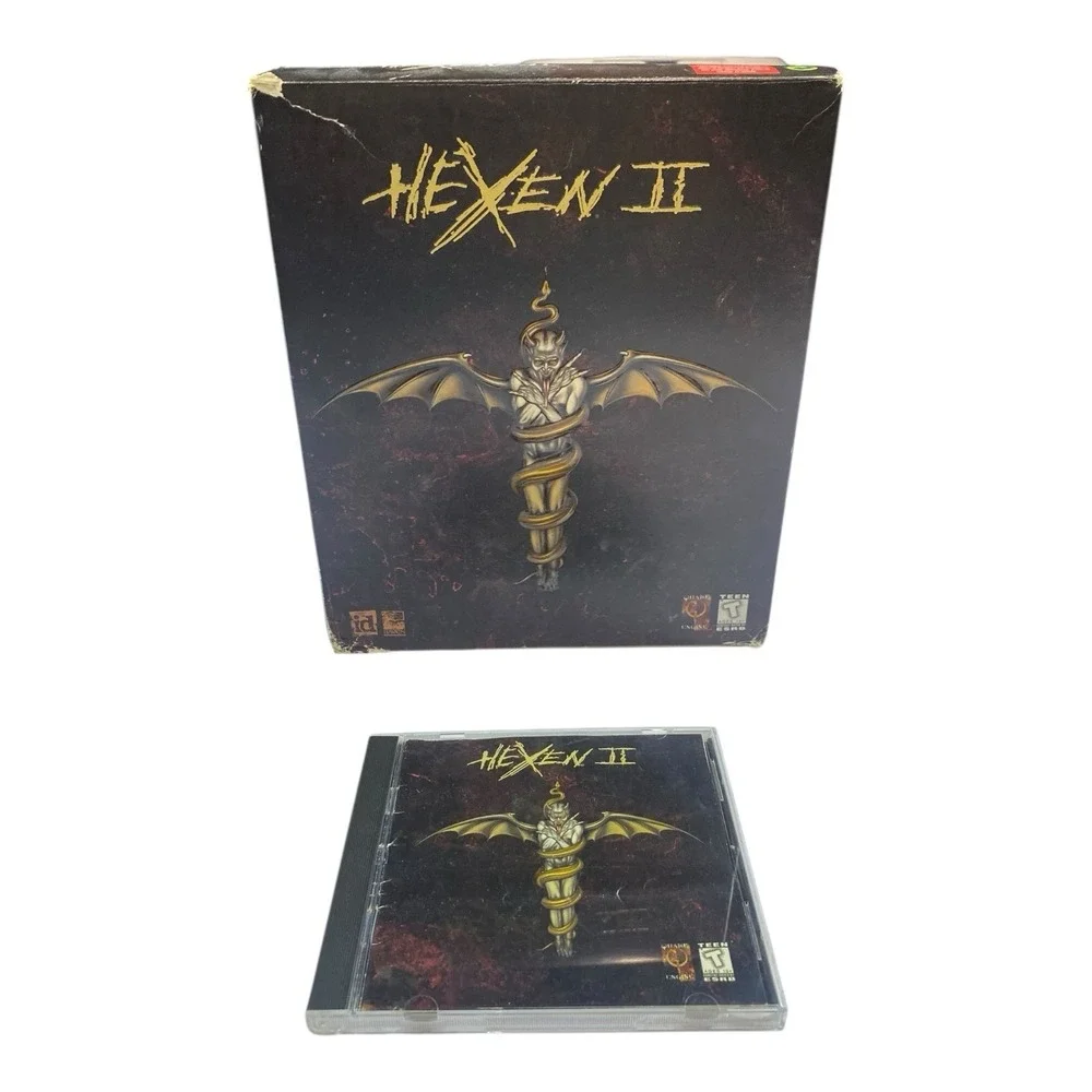 VTG 1997 Hexen II PC Game Big Box Complete id Software Raven Quake Engine CD ROM